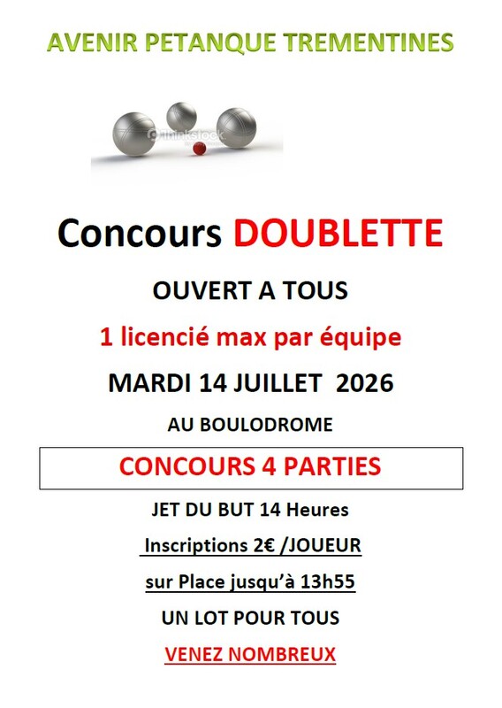 Concours pétanque